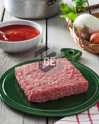 Minced beef - rectangular block